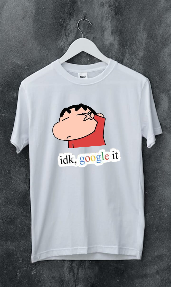 PLUS SIZE IDK,GOOGLE IT, SHINCHAN PRINT UNISEX T-SHIRT