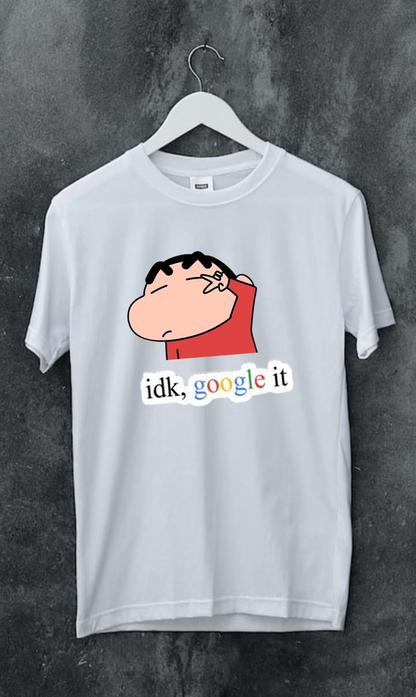PLUS SIZE IDK,GOOGLE IT, SHINCHAN PRINT UNISEX T-SHIRT