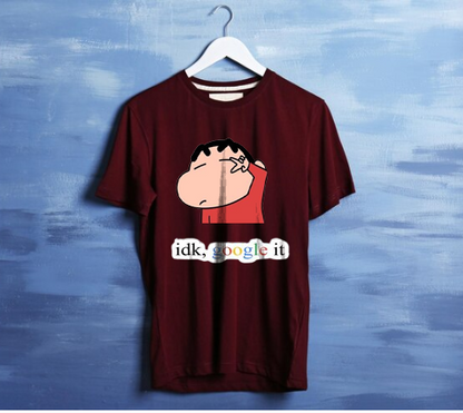 PLUS SIZE IDK,GOOGLE IT, SHINCHAN PRINT UNISEX T-SHIRT