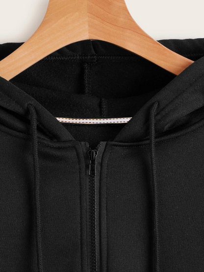 lightening glowing  reflective design  zipper hoodie