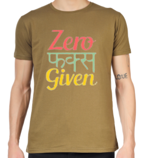 ZERO FUCKS GIVEN PRINT UNISEX T-SHIRT
