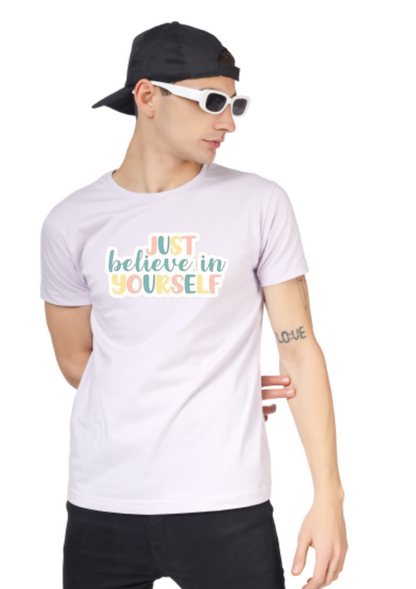 JUST BELIEVE IN YOURSELF PRINT UNISEX T-SHIRT