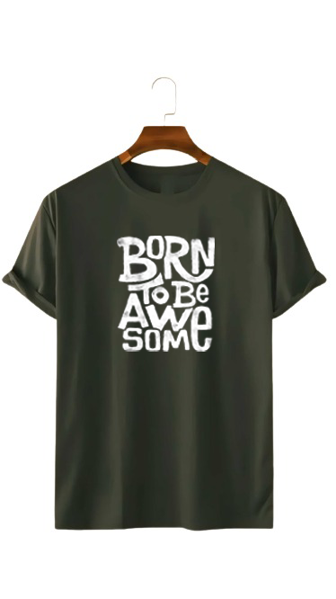 BORN TO BE AWESOME PRINT UNISEX T-SHIRT