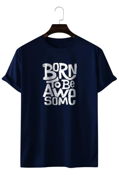 BORN TO BE AWESOME PRINT UNISEX T-SHIRT