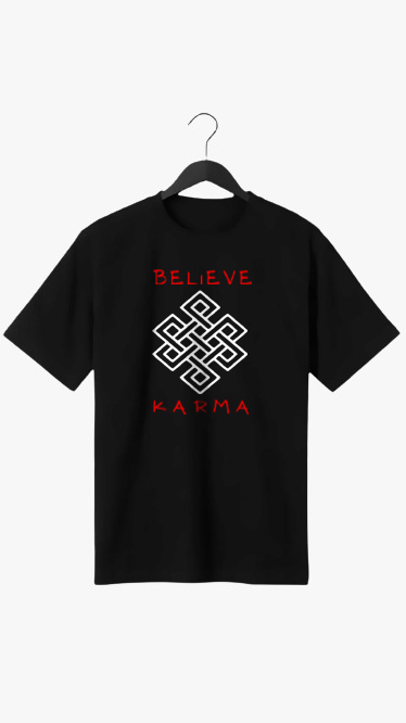 BELIEVE KARMA PRINT UNISEX T-SHIRT
