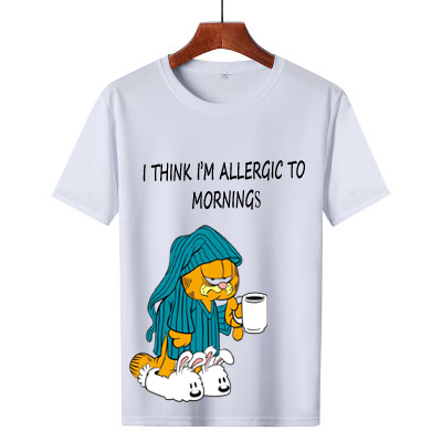 I THINK I'M ALLERGIC TO MORNINGS " PRINT UNISEX T-SHIRT
