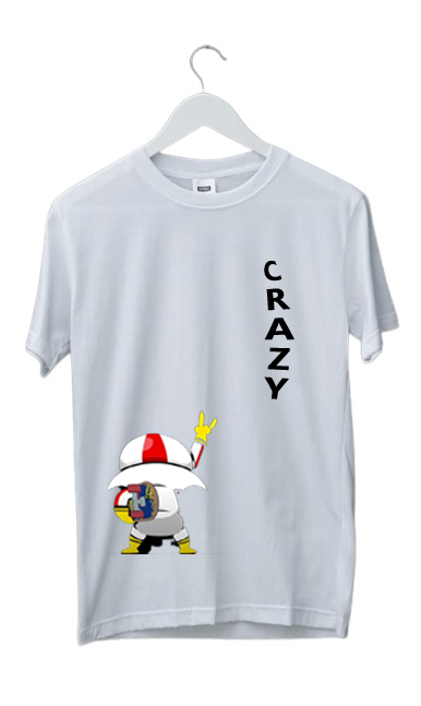 CRAZY KICK BUTTOSKI PRINT UNISEX T-SHIRT