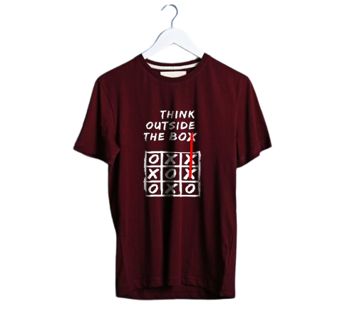 THINK OUTSIDE THE BOX PRINT UNISEX T-SHIRT