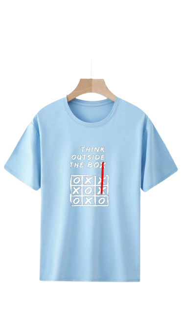THINK OUTSIDE THE BOX PRINT UNISEX T-SHIRT