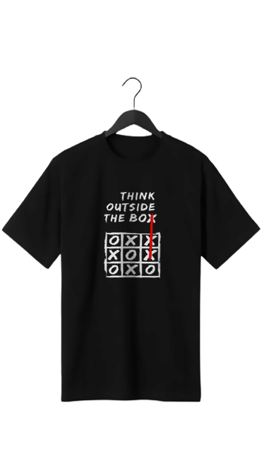 THINK OUTSIDE THE BOX PRINT UNISEX T-SHIRT