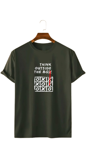 THINK OUTSIDE THE BOX PRINT UNISEX T-SHIRT
