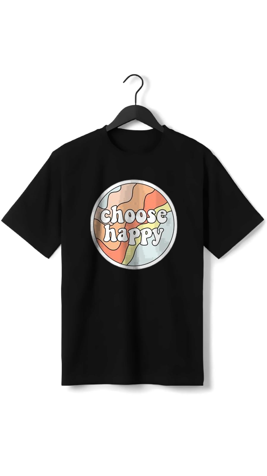 CHOOSE HAPPY PRINT UNISEX T-SHIRT