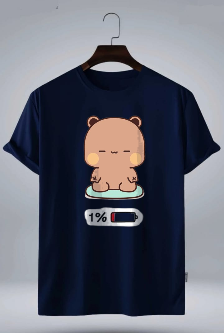 BEAR BATTERY LOW PRINT UNISEX T-SHIRT