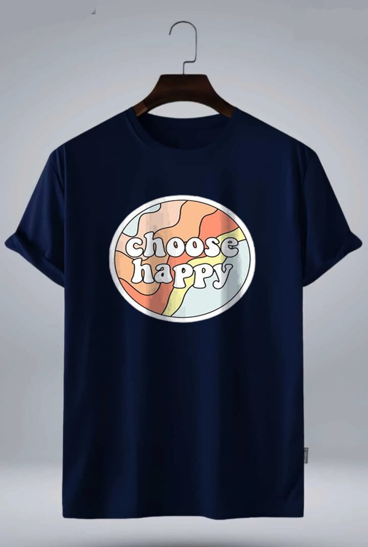 CHOOSE HAPPY PRINT UNISEX T-SHIRT