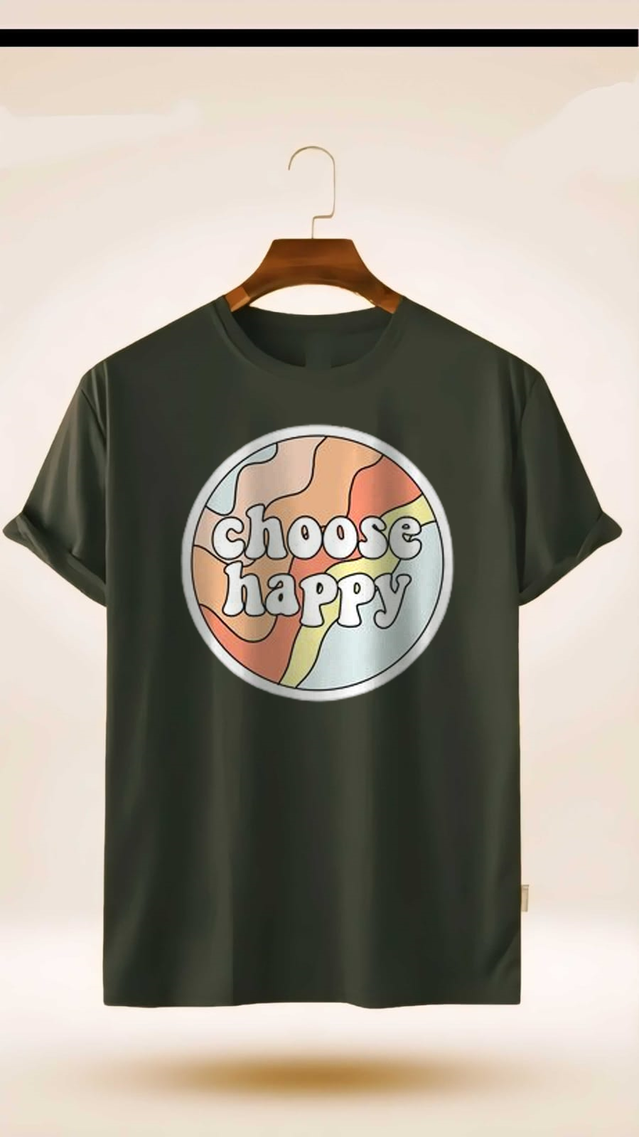 CHOOSE HAPPY PRINT UNISEX T-SHIRT
