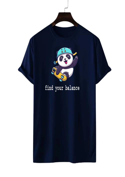 FIND YOUR BALANCE PANDA PRINT UNISEX T-SHIRT