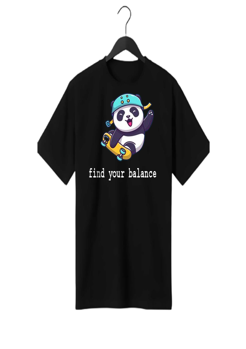 FIND YOUR BALANCE PANDA PRINT UNISEX T-SHIRT