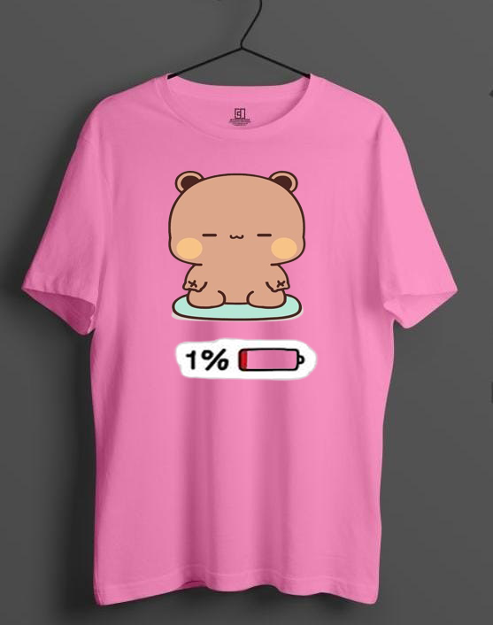 BEAR BATTERY LOW PRINT UNISEX T-SHIRT