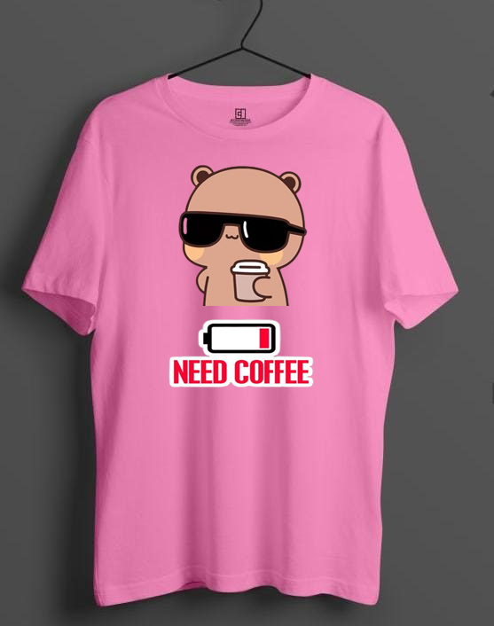 NEED COFFEE BEER PRINT UNISEX T-SHIRT