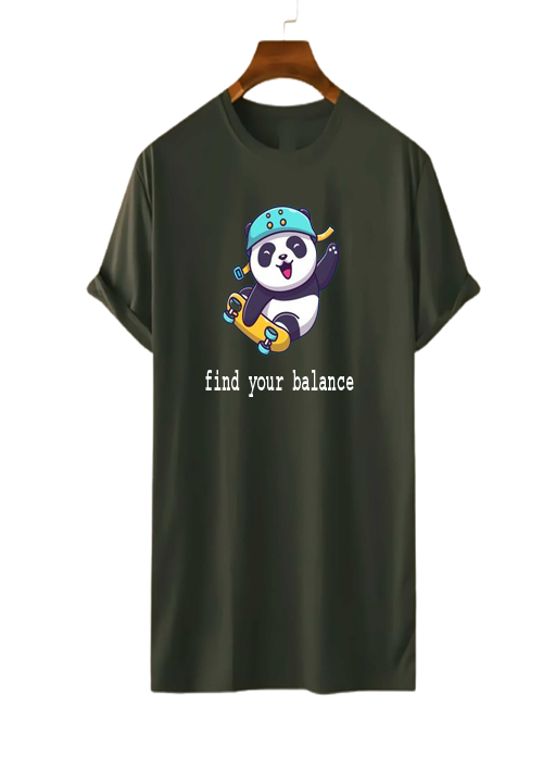 FIND YOUR BALANCE PANDA PRINT UNISEX T-SHIRT