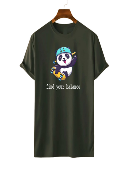 FIND YOUR BALANCE PANDA PRINT UNISEX T-SHIRT