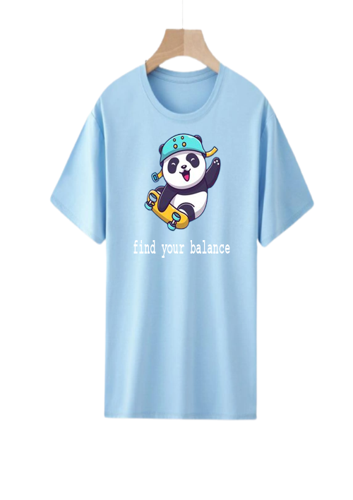 FIND YOUR BALANCE PANDA PRINT UNISEX T-SHIRT