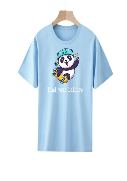 FIND YOUR BALANCE PANDA PRINT UNISEX T-SHIRT