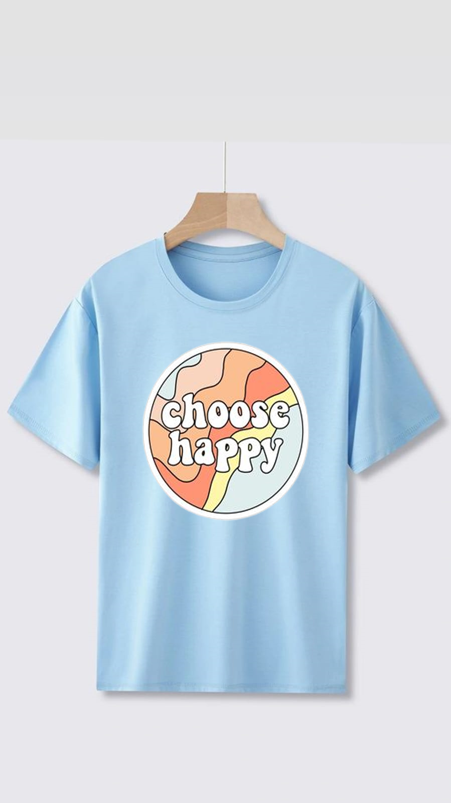 CHOOSE HAPPY PRINT UNISEX T-SHIRT