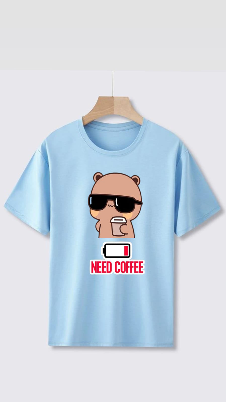 NEED COFFEE BEER PRINT UNISEX T-SHIRT